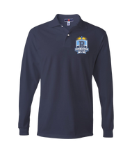 Load image into Gallery viewer, Navy Blue Long Sleeve Uniform Polo Shirt