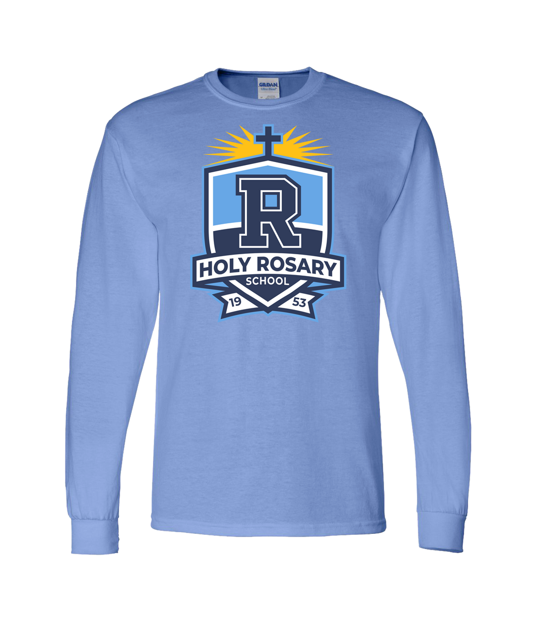 Light Blue Long Sleeve Crest T-Shirt