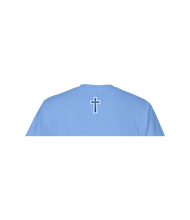 Load image into Gallery viewer, Light Blue Long Sleeve Crest T-Shirt
