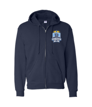 Load image into Gallery viewer, Navy Blue Full-Zip School Crest Hoodie
