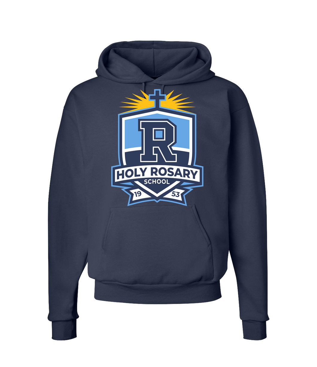 Navy Blue Crest Hoodie