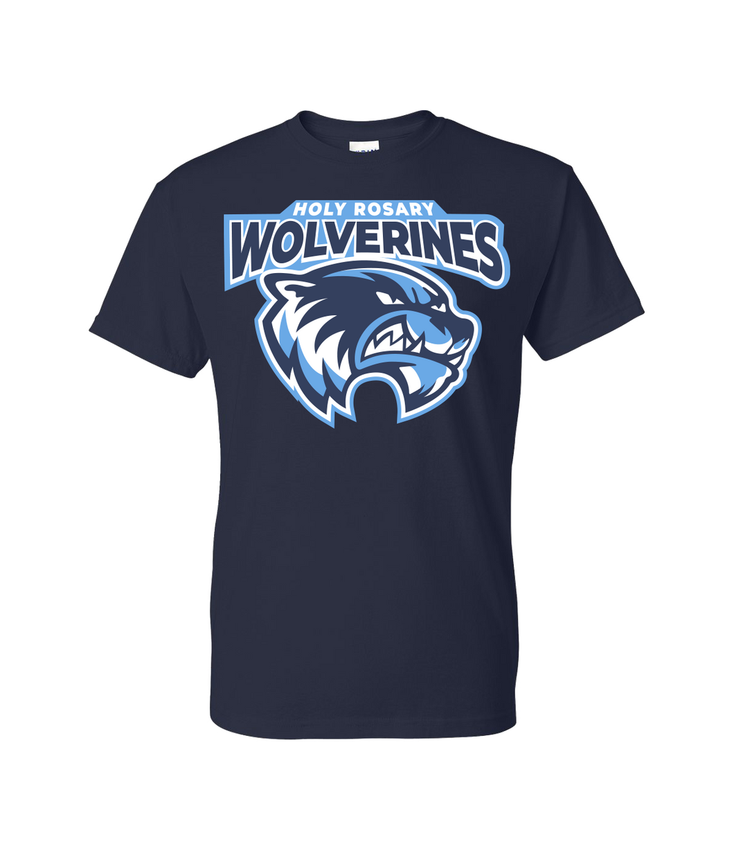 Navy Blue Short Sleeve Wolverine T-Shirt